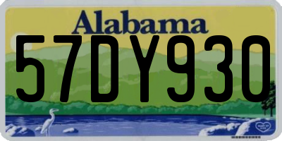AL license plate 57DY930