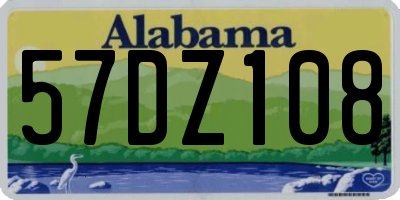 AL license plate 57DZ108
