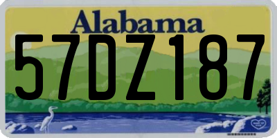 AL license plate 57DZ187