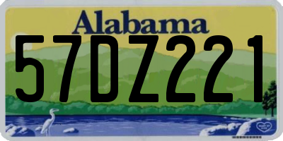 AL license plate 57DZ221