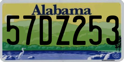 AL license plate 57DZ253