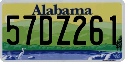 AL license plate 57DZ261
