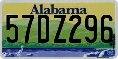AL license plate 57DZ296
