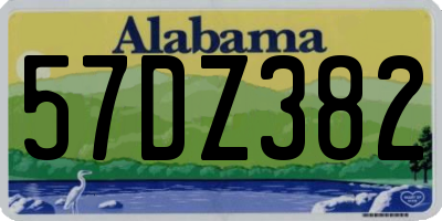 AL license plate 57DZ382