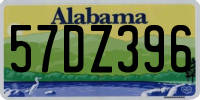 AL license plate 57DZ396