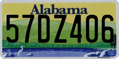 AL license plate 57DZ406