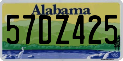 AL license plate 57DZ425
