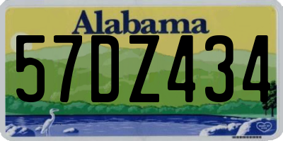 AL license plate 57DZ434