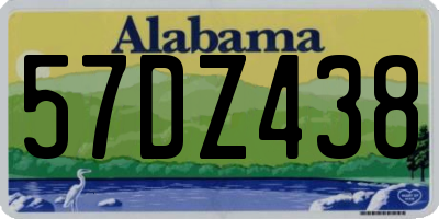 AL license plate 57DZ438