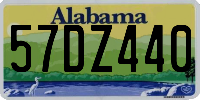 AL license plate 57DZ440