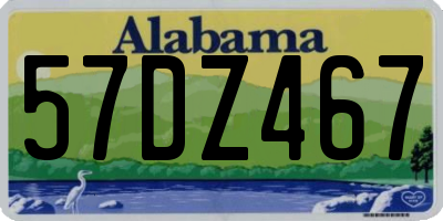 AL license plate 57DZ467