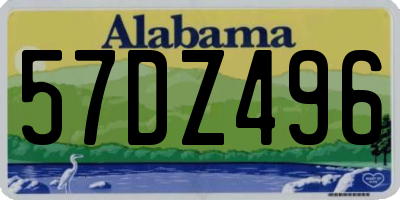 AL license plate 57DZ496