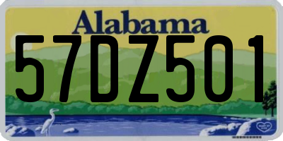 AL license plate 57DZ501