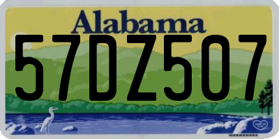 AL license plate 57DZ507