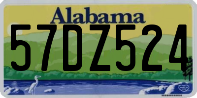 AL license plate 57DZ524