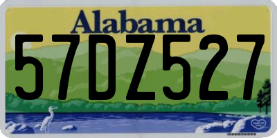 AL license plate 57DZ527