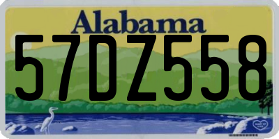 AL license plate 57DZ558