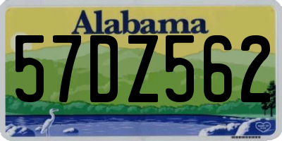 AL license plate 57DZ562