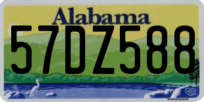 AL license plate 57DZ588