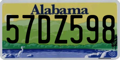 AL license plate 57DZ598