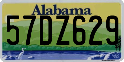 AL license plate 57DZ629