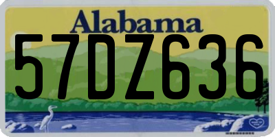 AL license plate 57DZ636