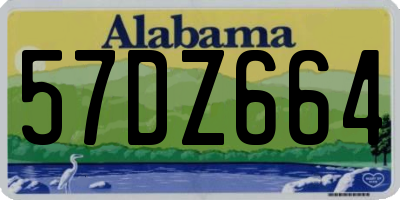 AL license plate 57DZ664