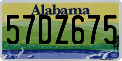 AL license plate 57DZ675