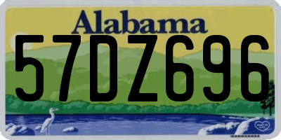 AL license plate 57DZ696