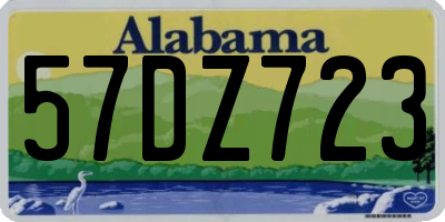 AL license plate 57DZ723