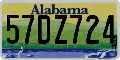 AL license plate 57DZ724