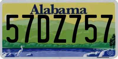 AL license plate 57DZ757