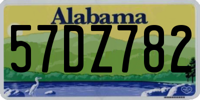 AL license plate 57DZ782