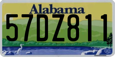 AL license plate 57DZ811