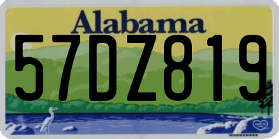 AL license plate 57DZ819