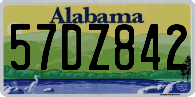 AL license plate 57DZ842
