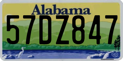 AL license plate 57DZ847