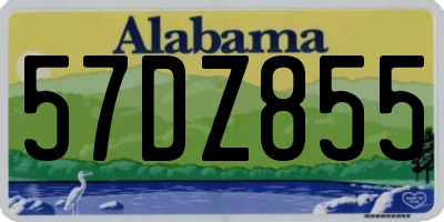 AL license plate 57DZ855