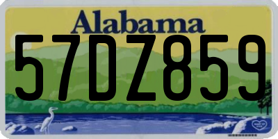 AL license plate 57DZ859