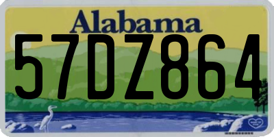 AL license plate 57DZ864