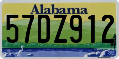 AL license plate 57DZ912