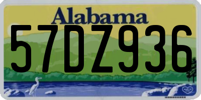AL license plate 57DZ936