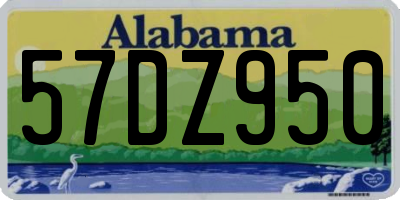 AL license plate 57DZ950
