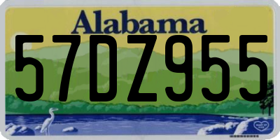 AL license plate 57DZ955