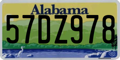 AL license plate 57DZ978