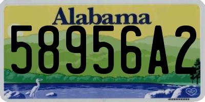 AL license plate 58956A2