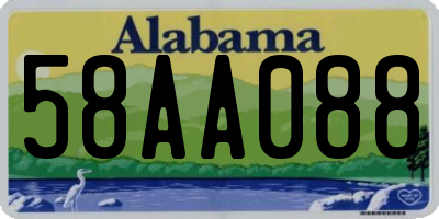 AL license plate 58AA088