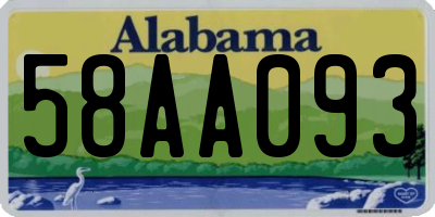 AL license plate 58AA093