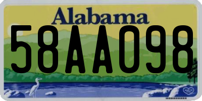 AL license plate 58AA098