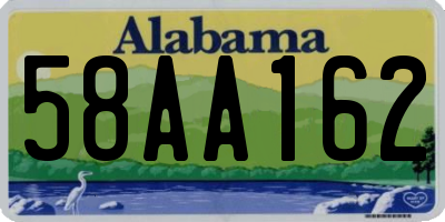 AL license plate 58AA162